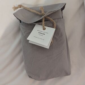Parachute brushed cotton standard sham set coal grey